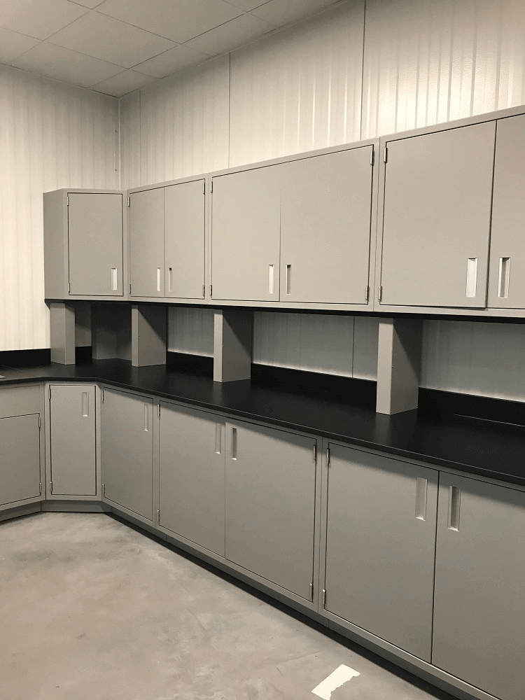 Steel Cabinets & Epoxy Countertops for Food Testing & Mfg Lab