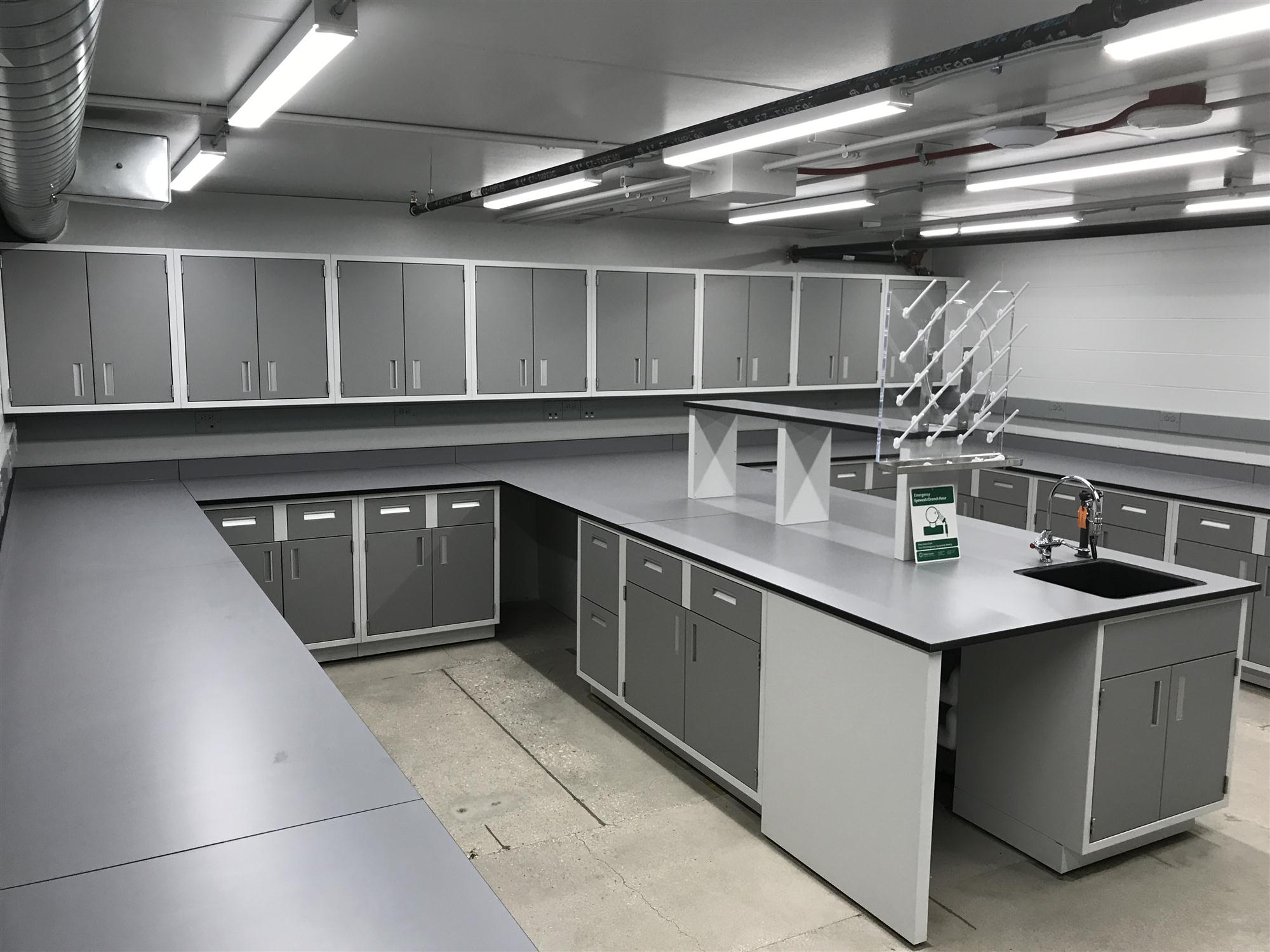 Wall mounted lab cabinets