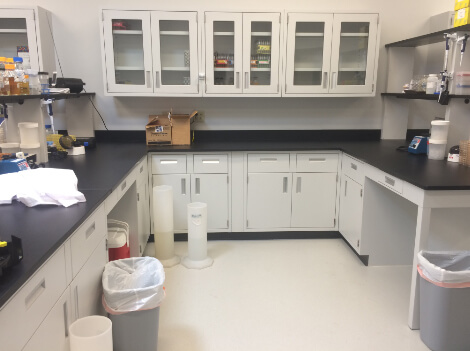 New Lab Shelves Before/After