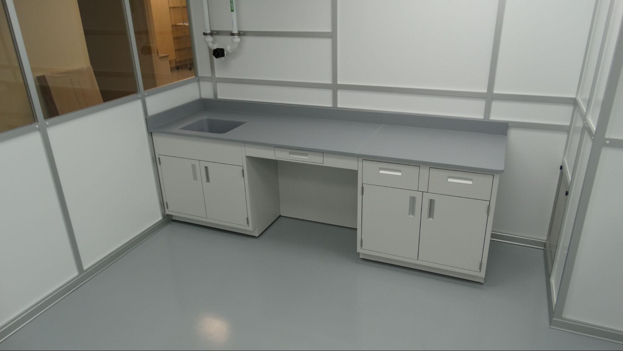 Sitting height cabinets