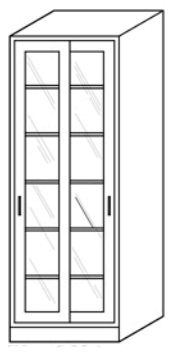 Tall Lab Cabinet: F84_-2GSF