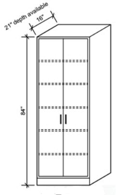 Tall Lab Cabinet: F84_-2SH