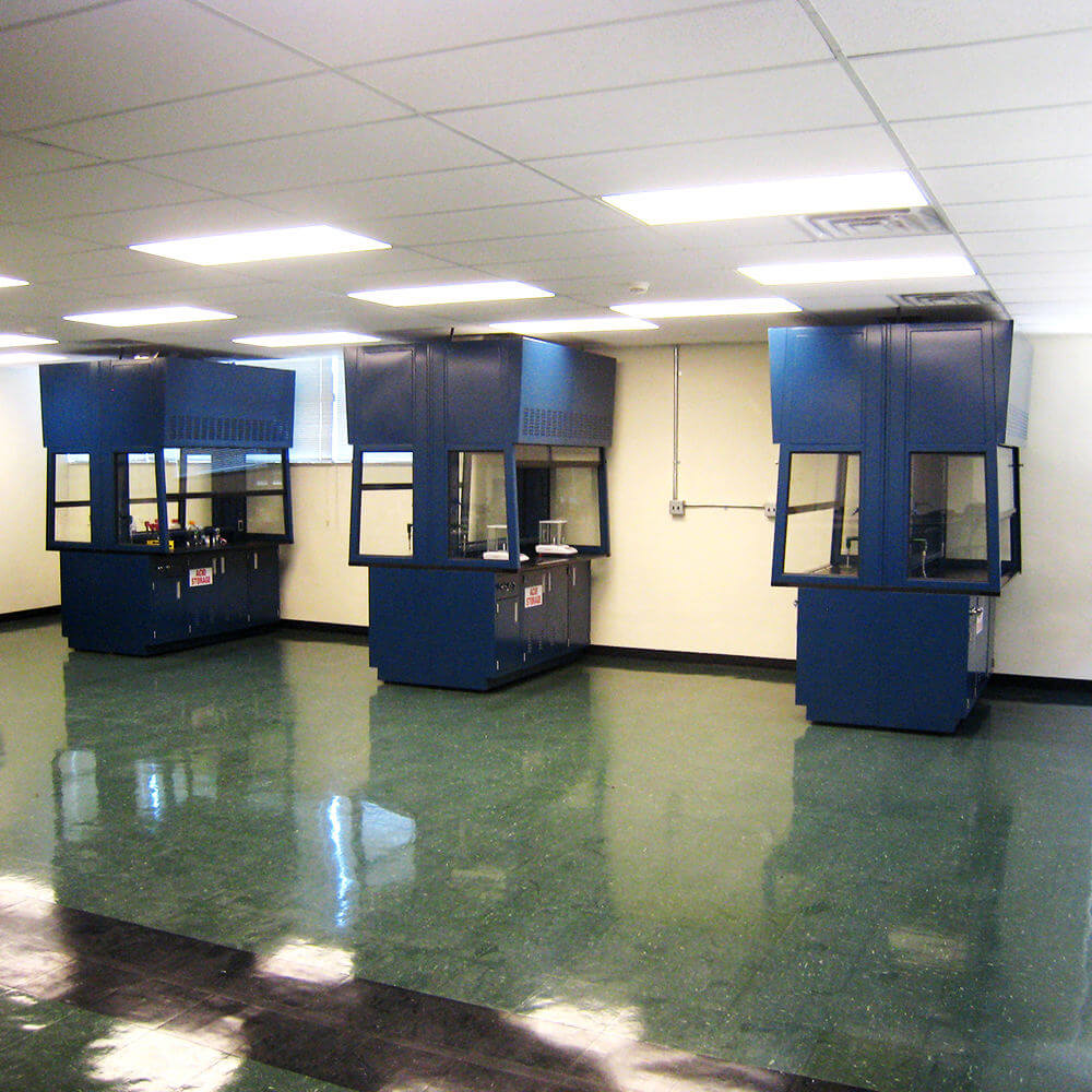 Demo fume hood design, installation and certification in the US