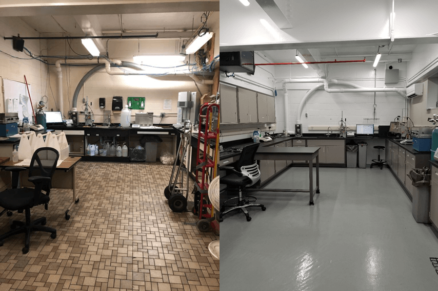 Packaging Lab at Wisconsin Brewery Before and After
